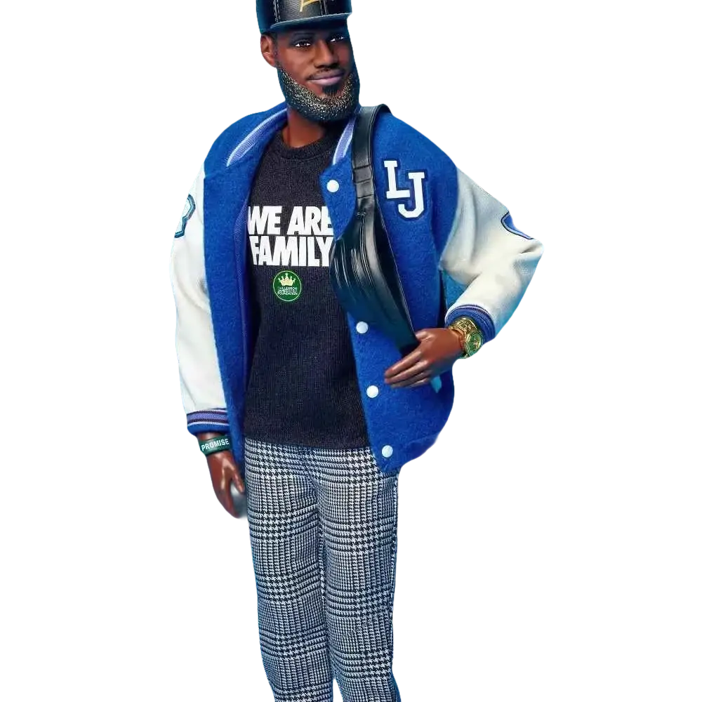 Barbie Signature LeBron James Kenbassadors Doll Collectible with Varsity Jacket Outfit and Accessories - Trendy Toys &