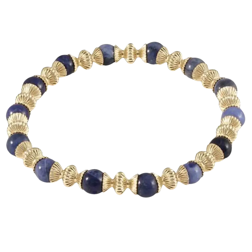 eNewton loyalty gold 6mm bead bracelet - Sodalite