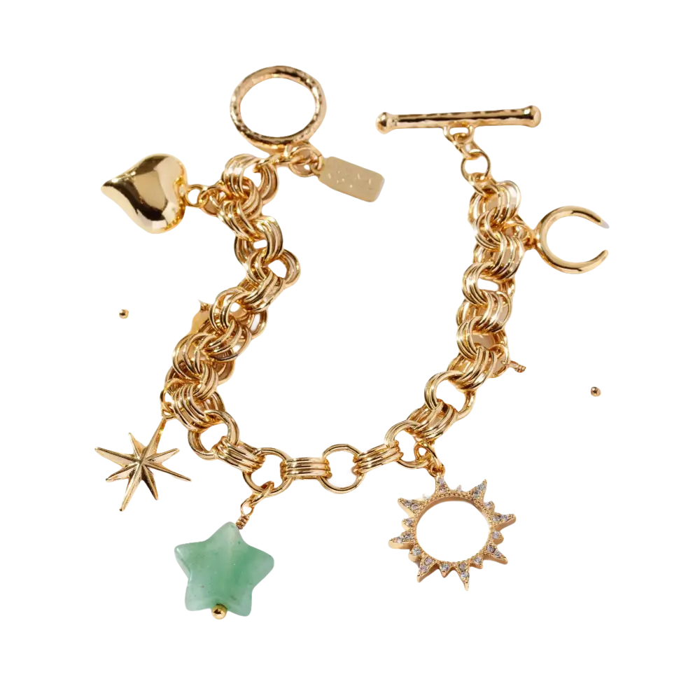 Luna Norte - Sweet and Simple Gemstone Charm BraceletElevate your everyday style with the Luna Norte Sweet and Simple Gemstone Charm Bracelet. Crafted with high-quality gemstones and delicate charms, this bracelet addsWhat's Trendy Shop