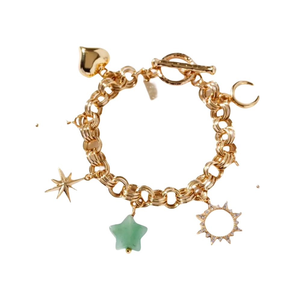Luna Norte - Sweet and Simple Gemstone Charm BraceletElevate your everyday style with the Luna Norte Sweet and Simple Gemstone Charm Bracelet. Crafted with high-quality gemstones and delicate charms, this bracelet addsWhat's Trendy Shop