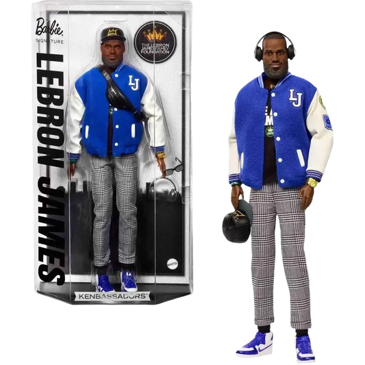 Barbie Signature LeBron James Kenbassadors Doll Collectible with Varsity Jacket Outfit and Accessories - Trendy Toys &