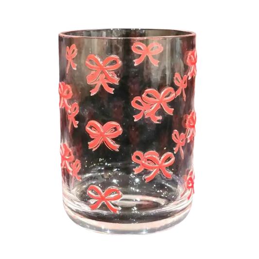 Cupcakes & Cashmere PINK BOW Acrylic Tumbler Cups 4.75" Coquette Viral TikTok