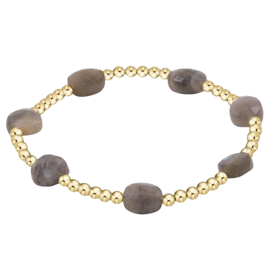 eNewton - admire gold 3mm bead bracelet - labradorite