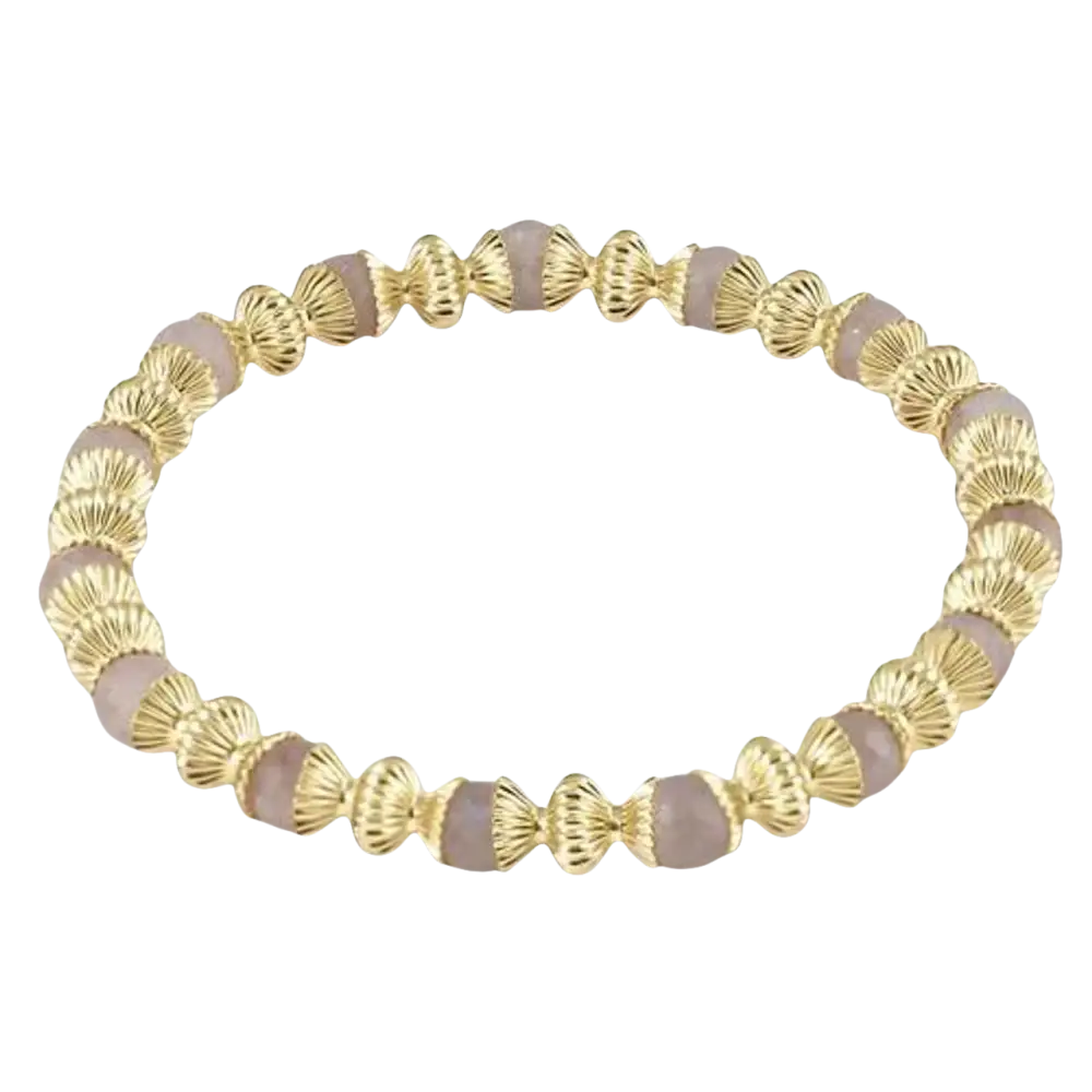 eNewton loyalty gold 6mm bead bracelet - Moonstone