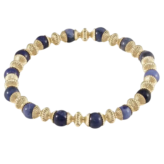 eNewton loyalty gold 6mm bead bracelet - Sodalite