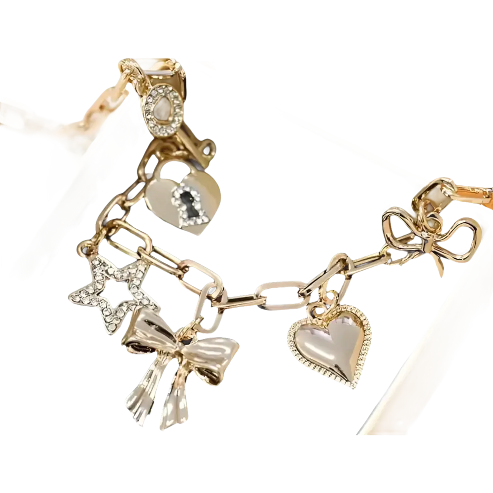 OTEEGX - Gold Charm Necklaces for Women, 18K Gold Plated Bow Pendant NOTEEGX - Gold Charm Necklaces for Women, 18K Gold Plated Bow Pendant Necklace Gold Heart Chain Aesthetic Star Jewelry. 
Product Details 
Item Weight ‏ : ‎ 1.76 ounceWhat's Trendy Shop